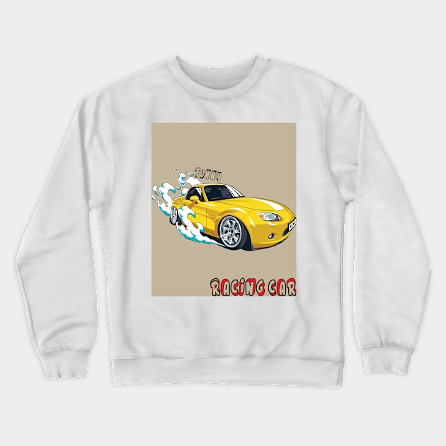 Racing car Crewneck Sweatshirt by Creative Design for t-shirt